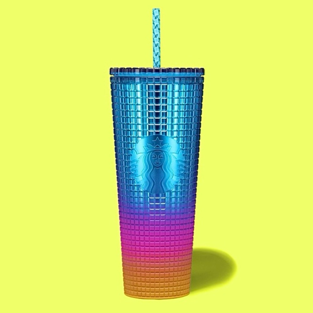 Starbucks Venti Rainbow Grid Tumbler Cup